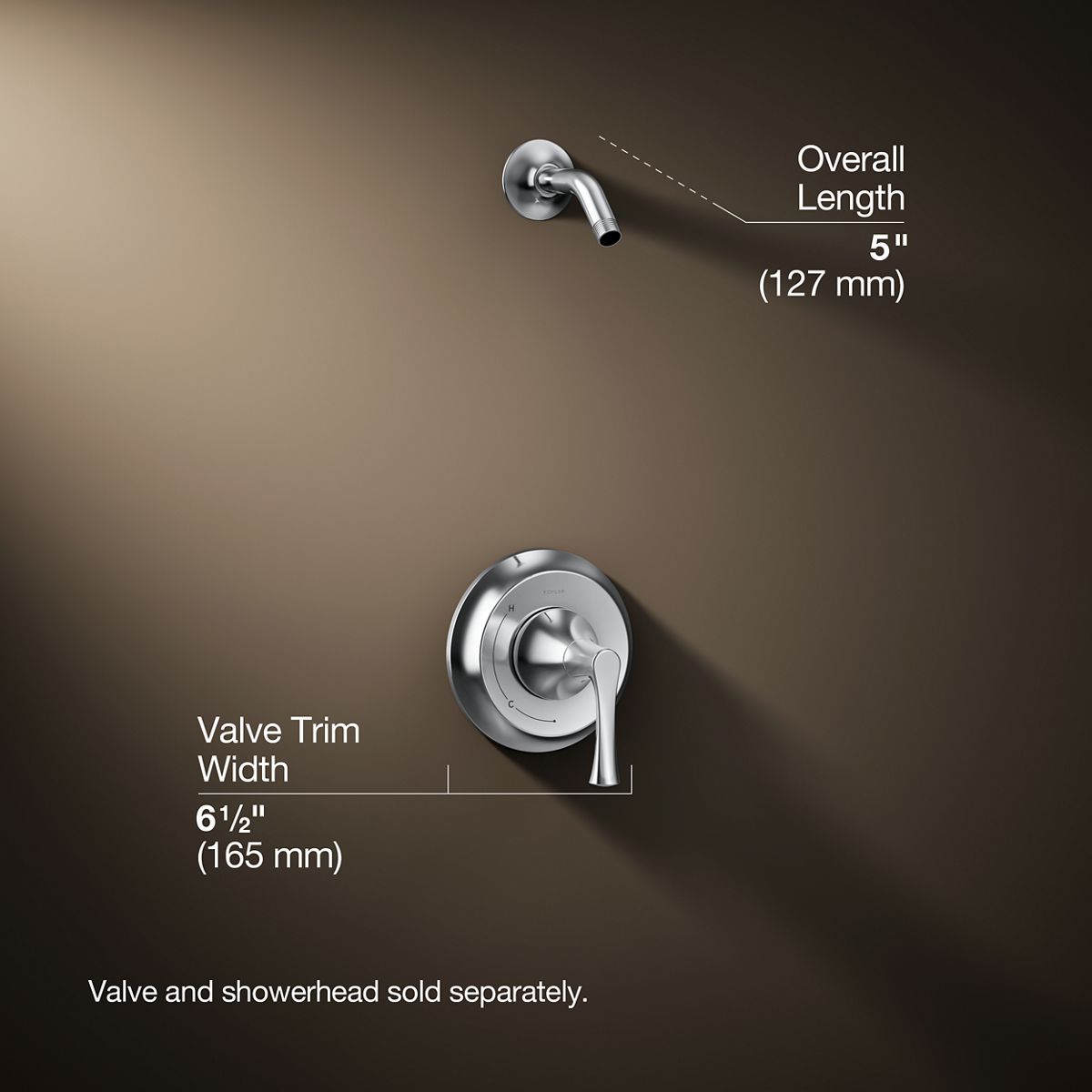 3/4 view of product with dimensions