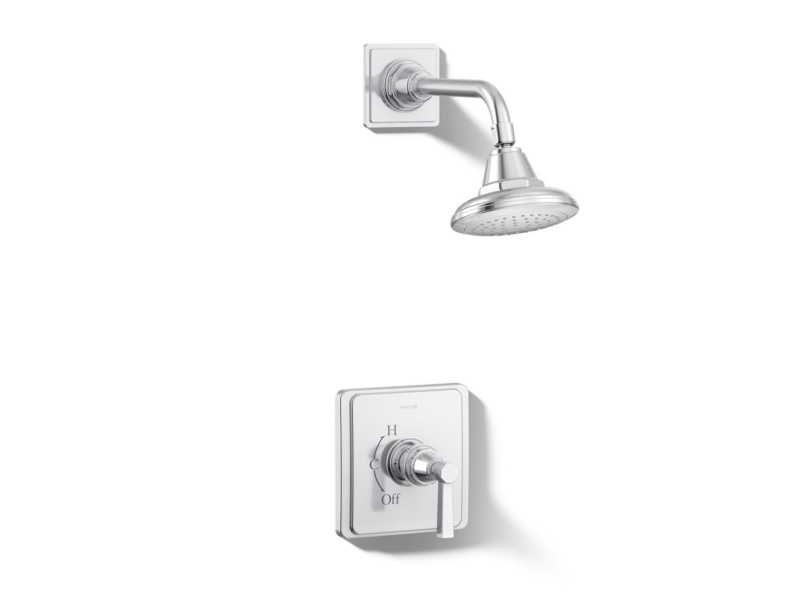 Pinstripe® Pure Rite-Temp® shower trim kit with lever handle, 2.5 gpm