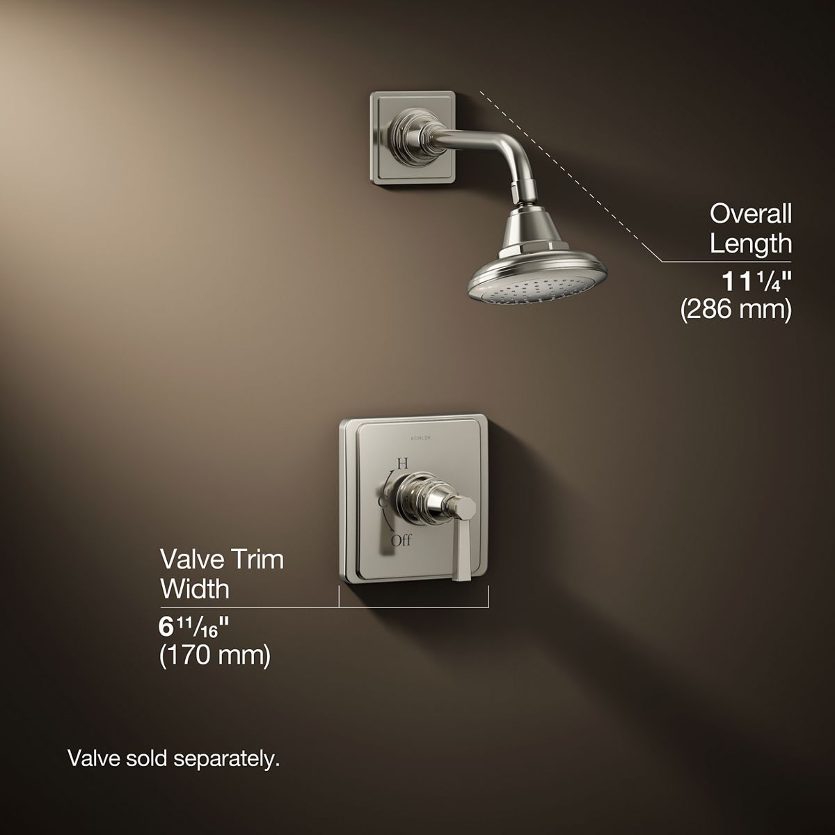 Pinstripe Pure Rite-Temp Shower Valve Trim with Lever Handle and