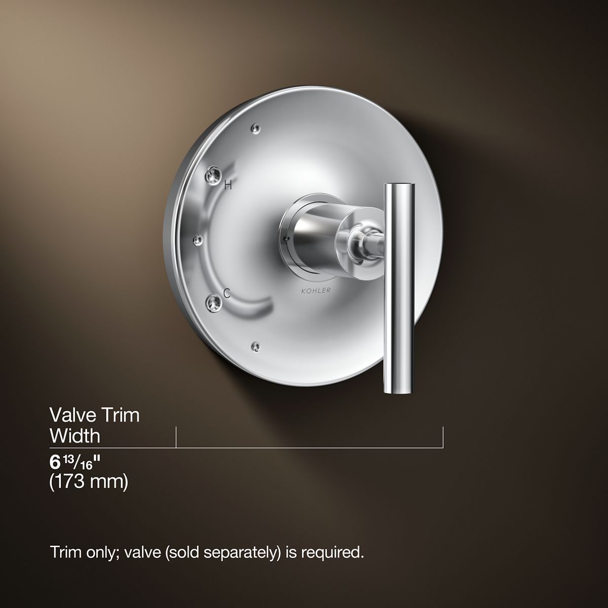 3/4 view of product with dimensions