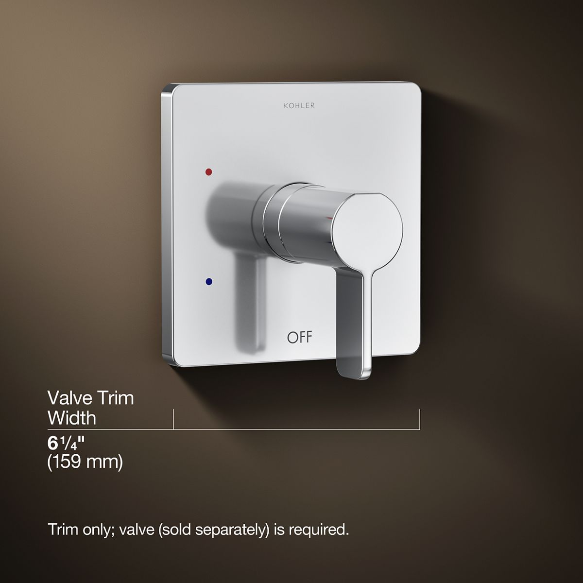 3/4 view of product with dimensions