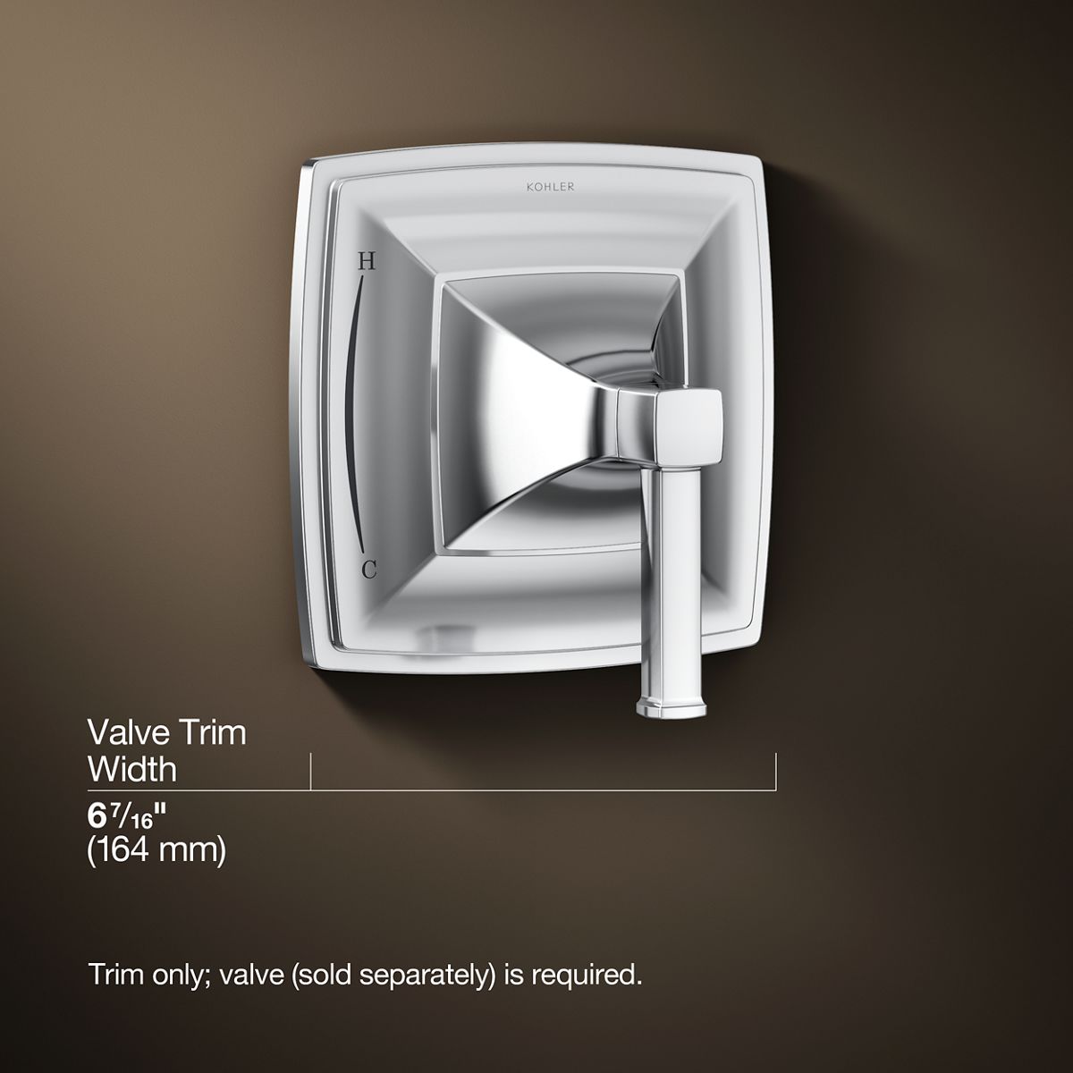 3/4 view of product with dimensions