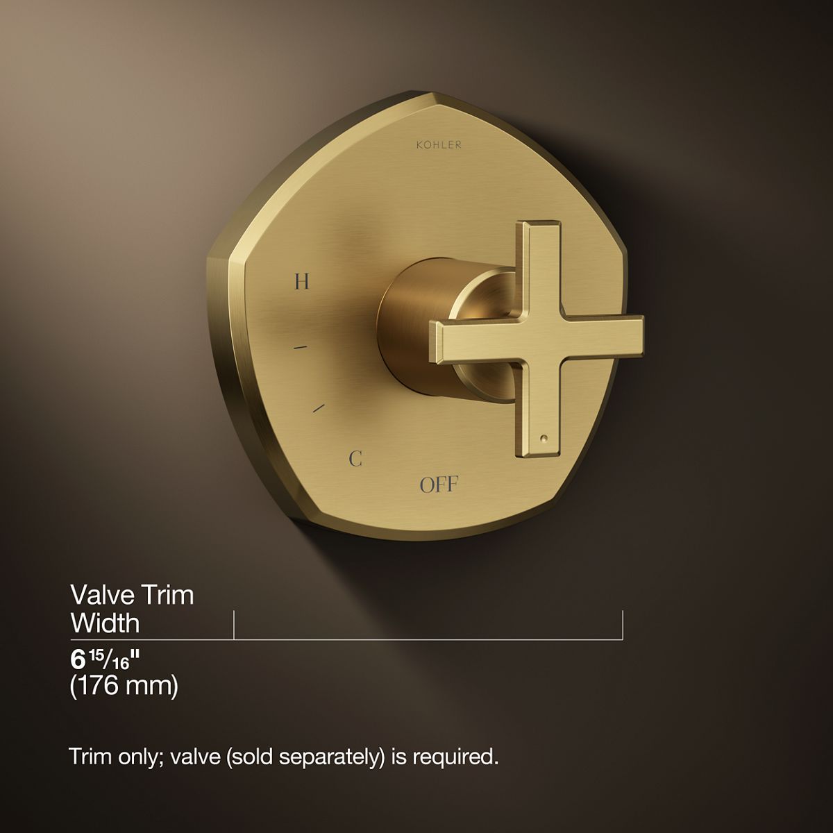 3/4 view of product with dimensions