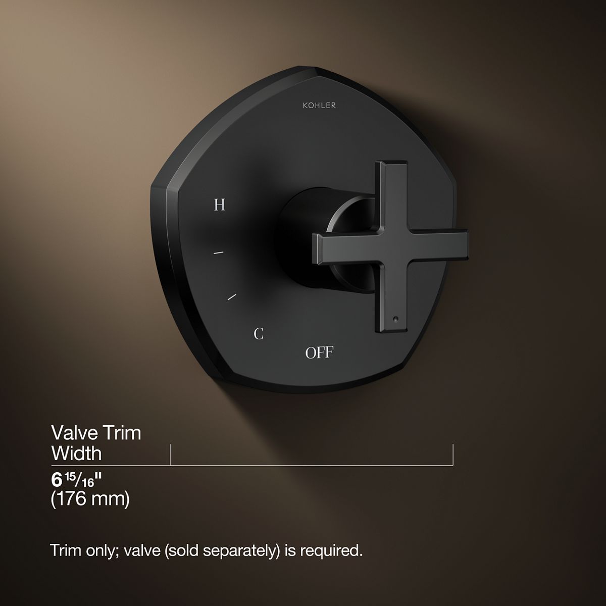 3/4 view of product with dimensions