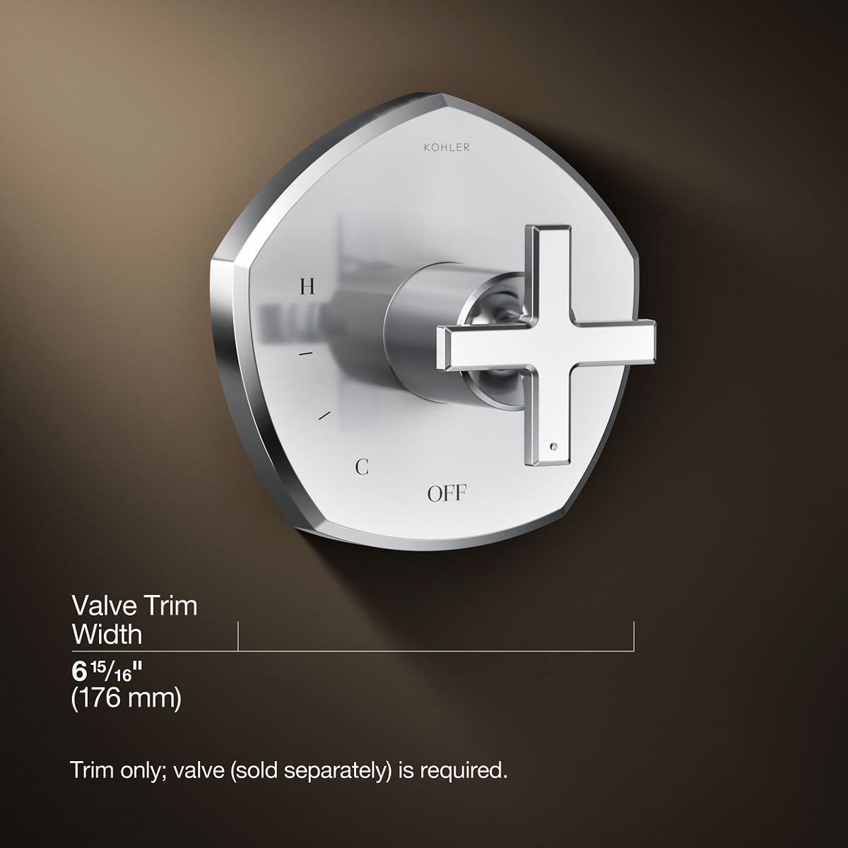 3/4 view of product with dimensions