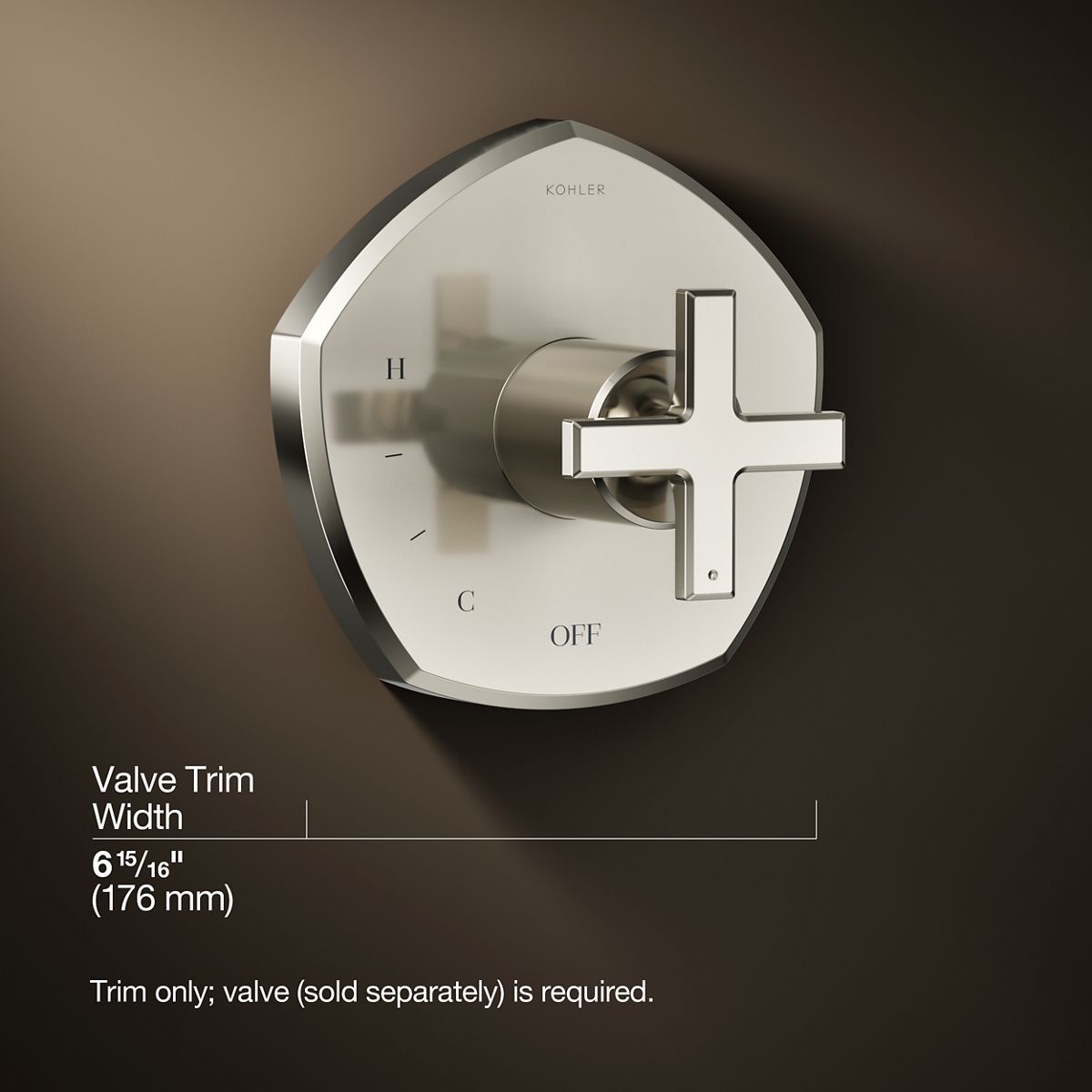 3/4 view of product with dimensions