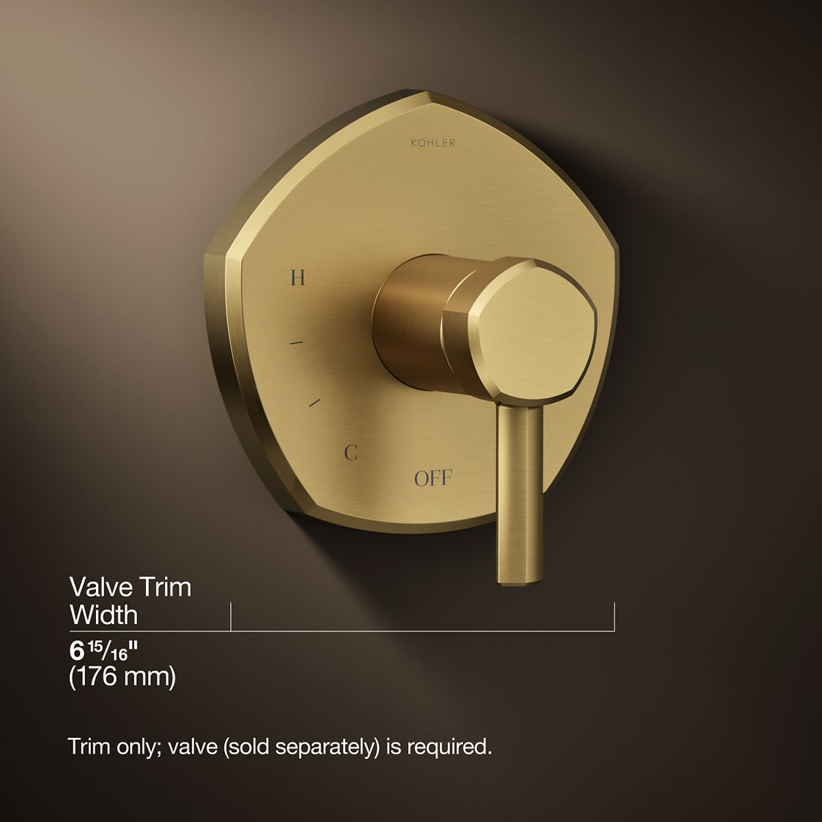 3/4 view of product with dimensions