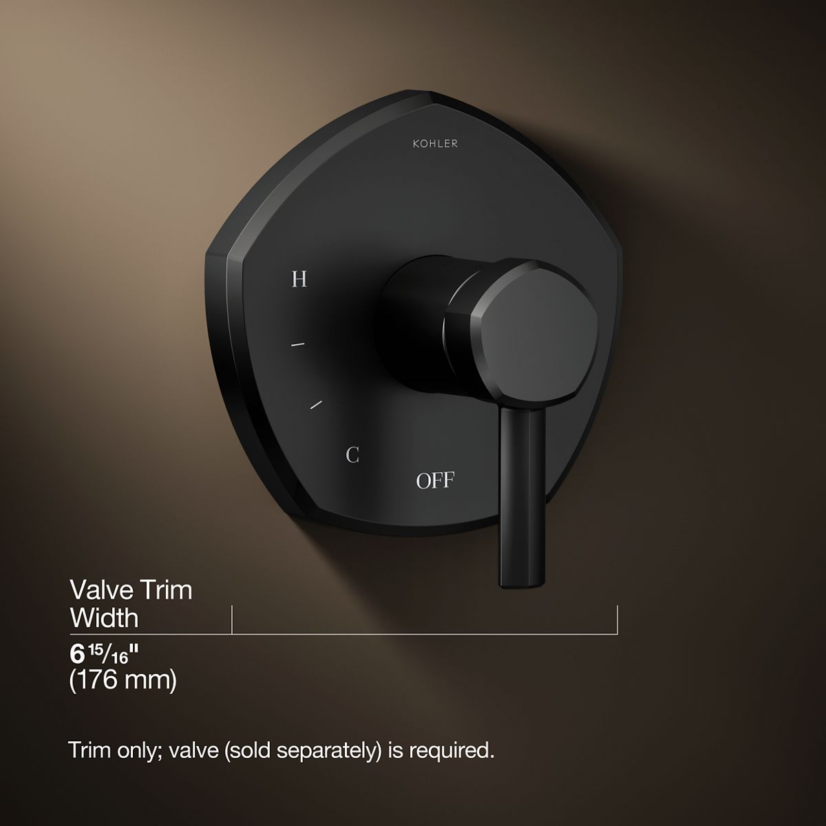 3/4 view of product with dimensions