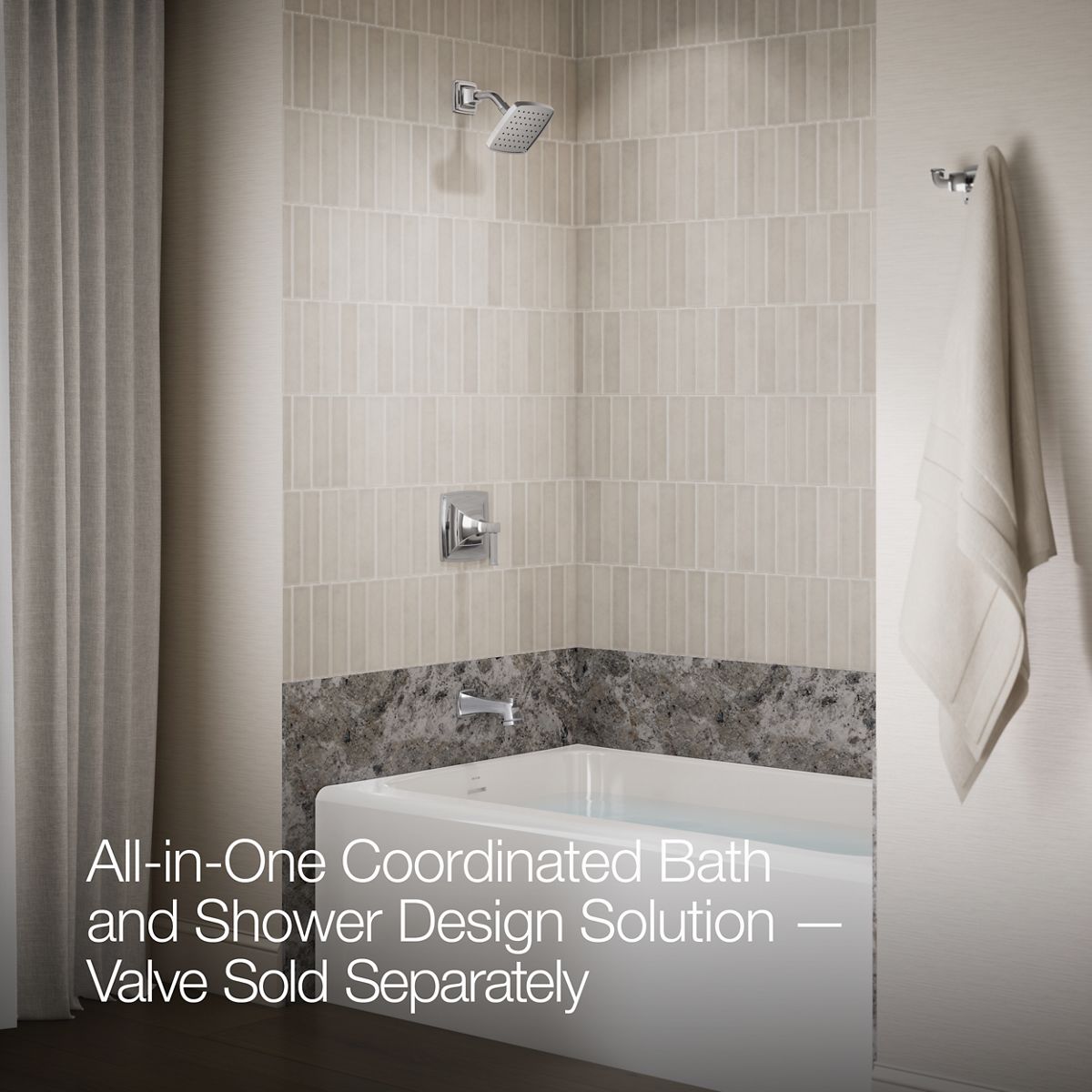 Up to 2 walls & multiple product categories visible, 2-point perspective