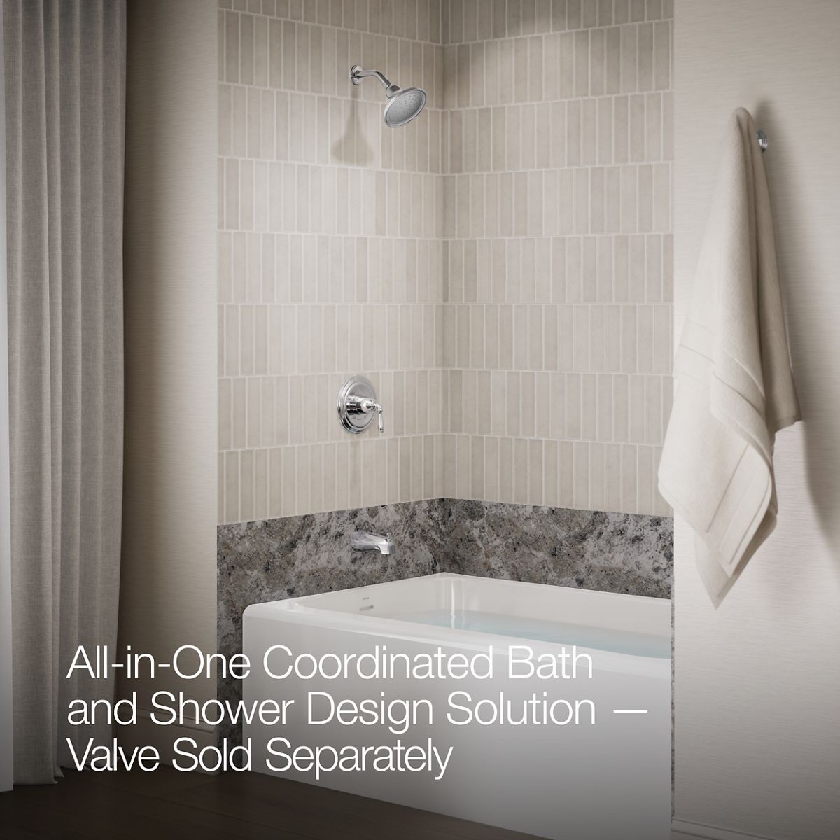 Up to 2 walls & multiple product categories visible, 2-point perspective