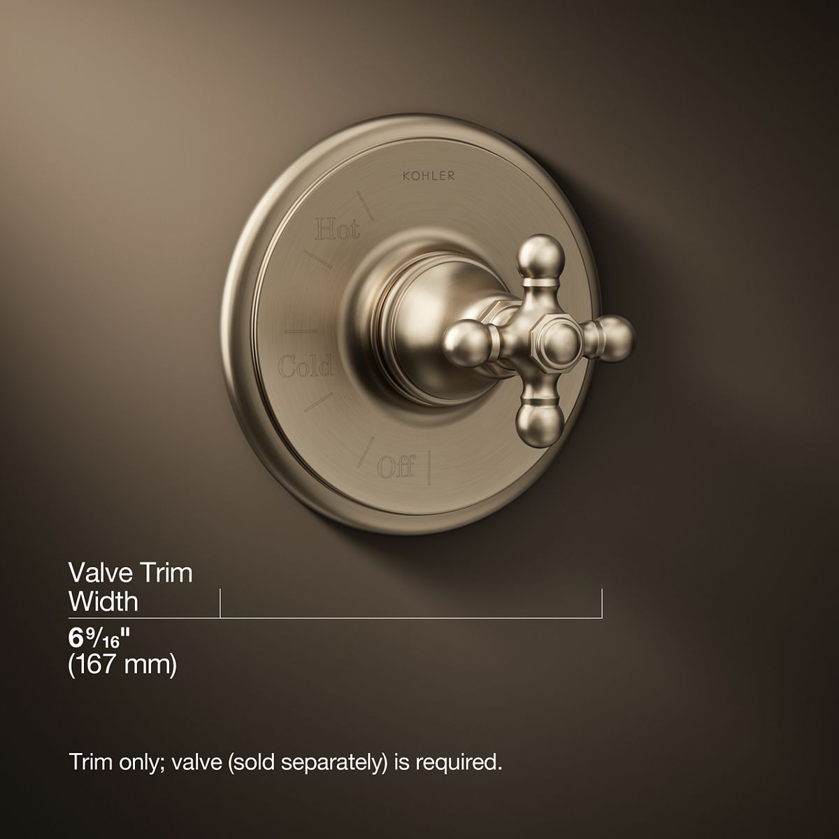 3/4 view of product with dimensions