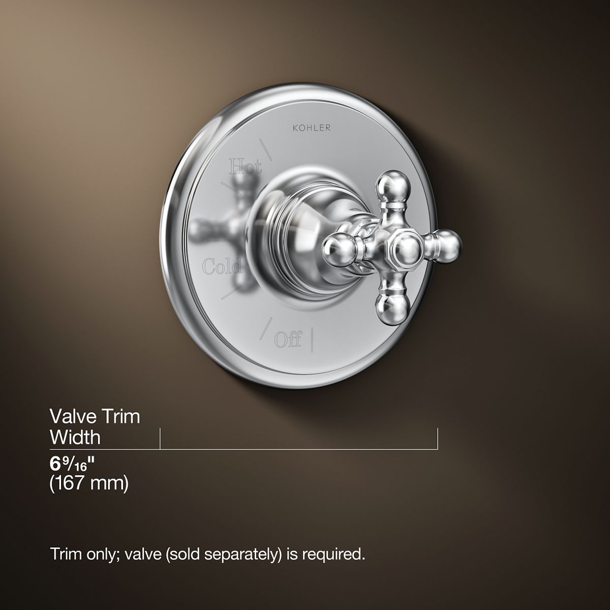 3/4 view of product with dimensions