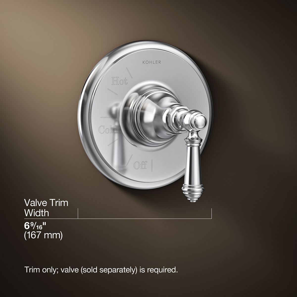 3/4 view of product with dimensions