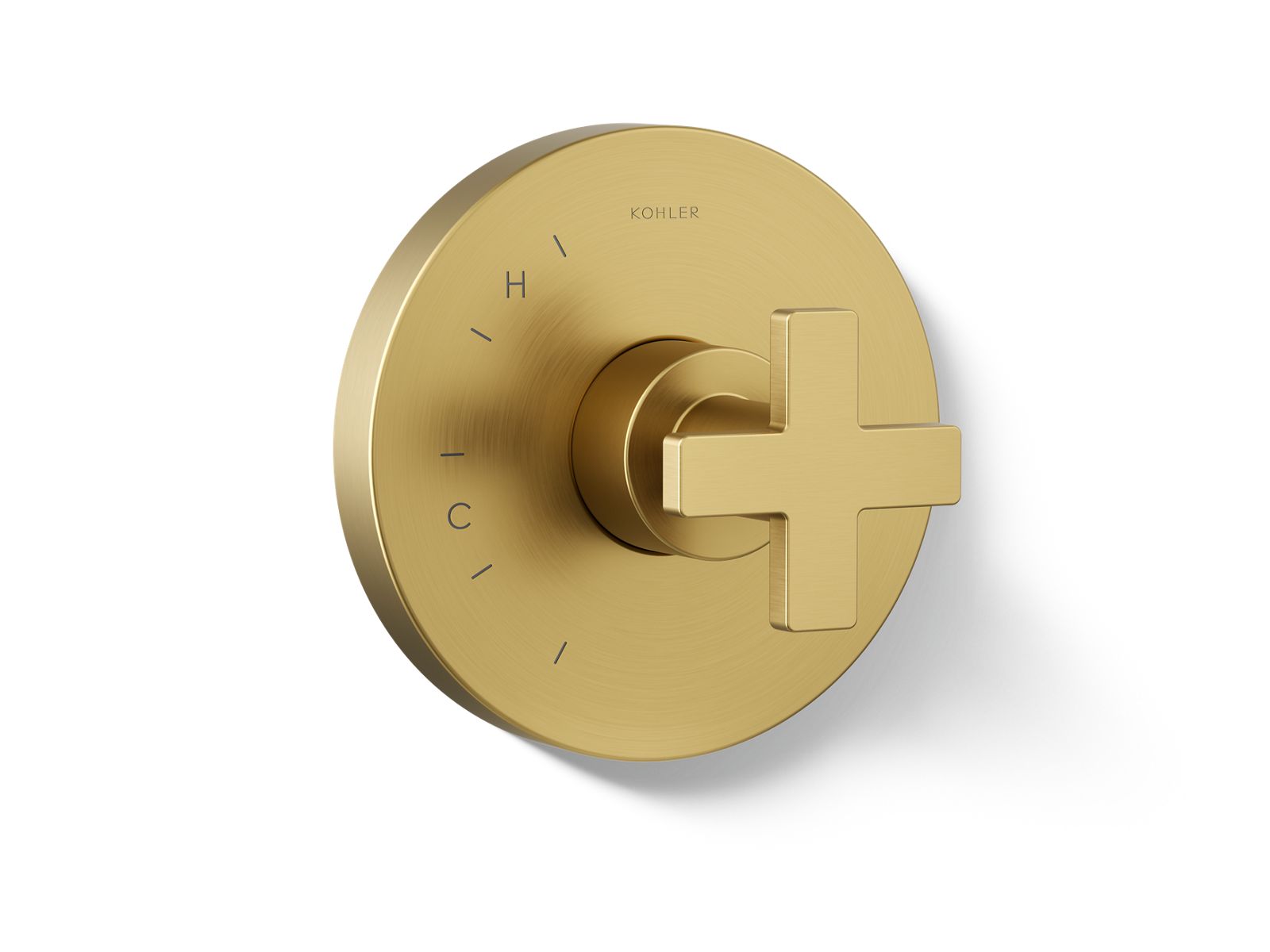 Composed Rite-Temp valve trim with cross handle