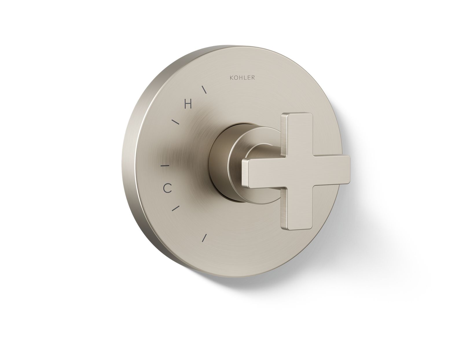 Composed Rite-Temp valve trim with cross handle