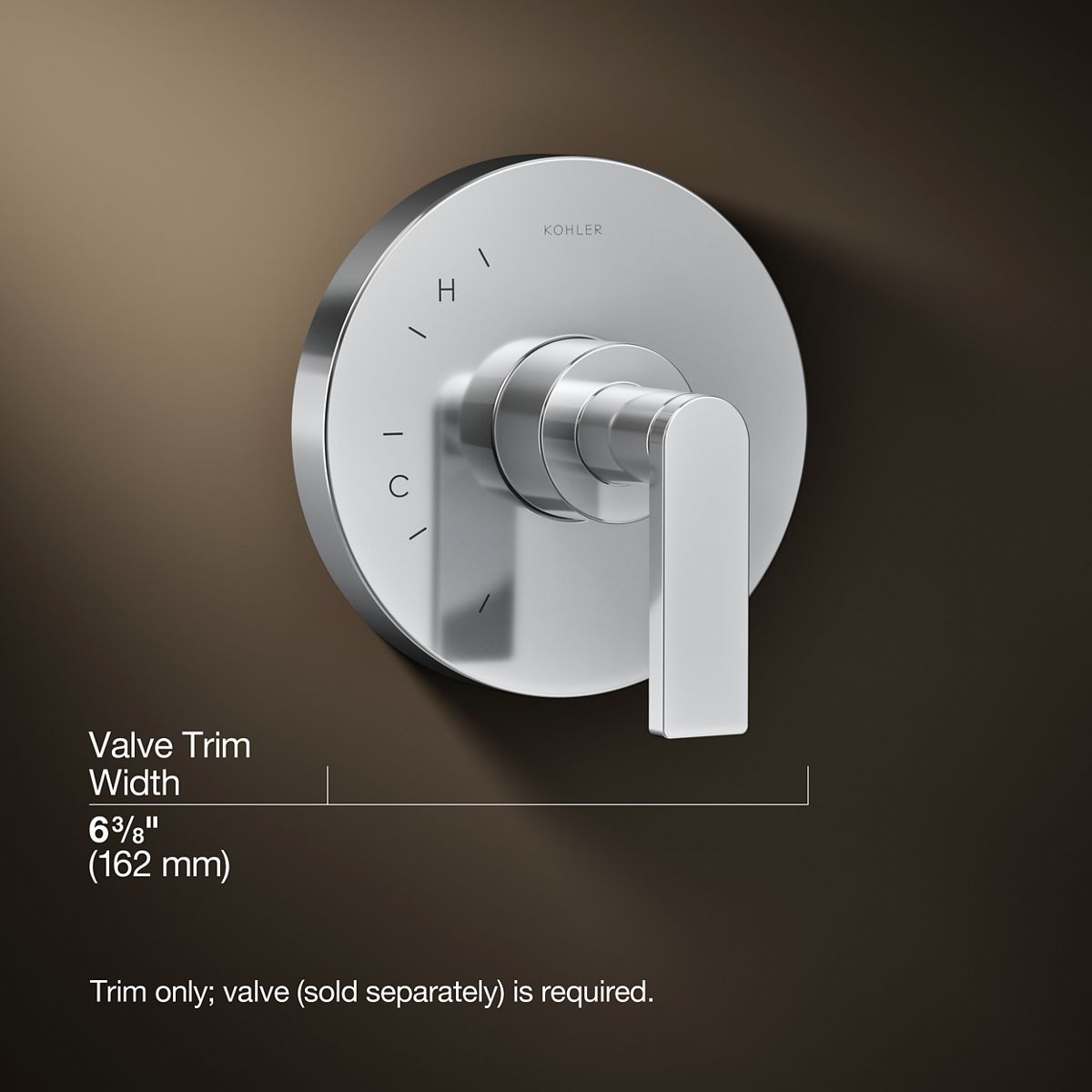 3/4 view of product with dimensions