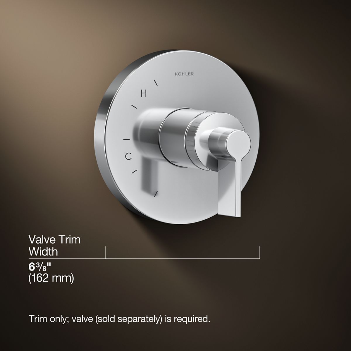 3/4 view of product with dimensions