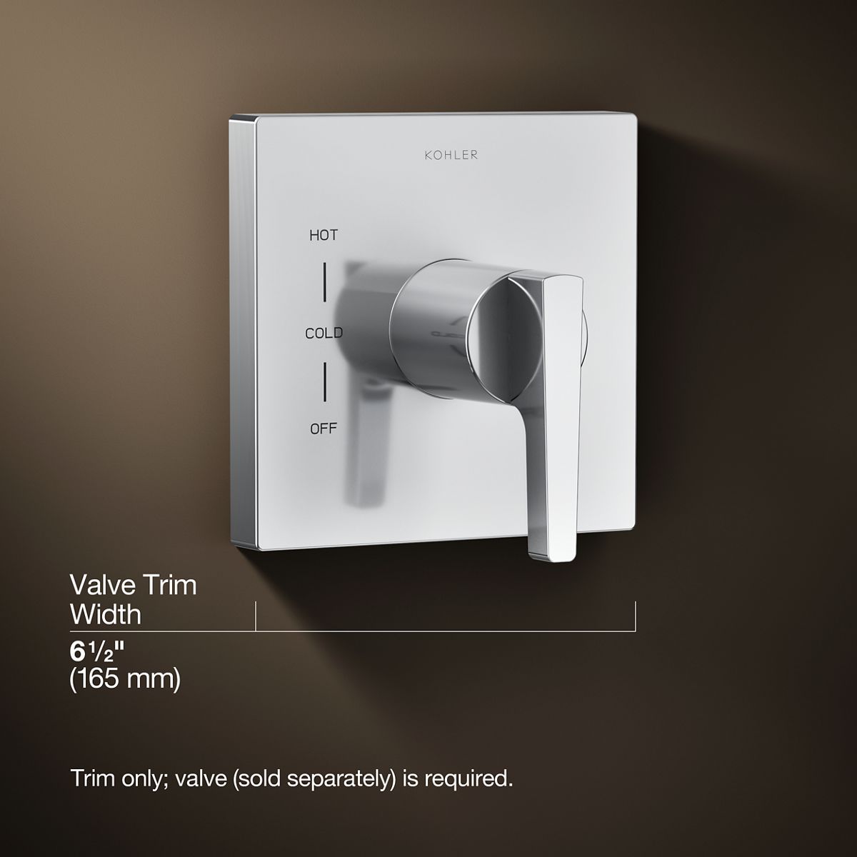 3/4 view of product with dimensions