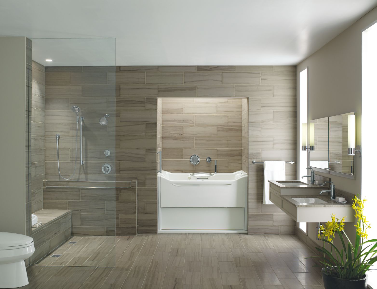 Kohler Bathroom Designs / Kohler Bathroom Design Service Personalized Bathroom Designs / The national average in 2017 for an upscale bathroom remodel is $59,979.