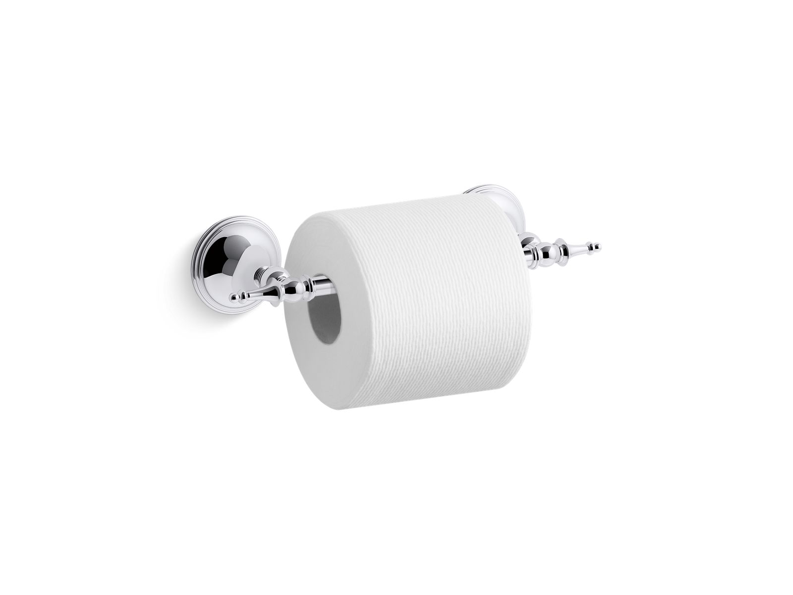 3/4 view of product with toilet paper