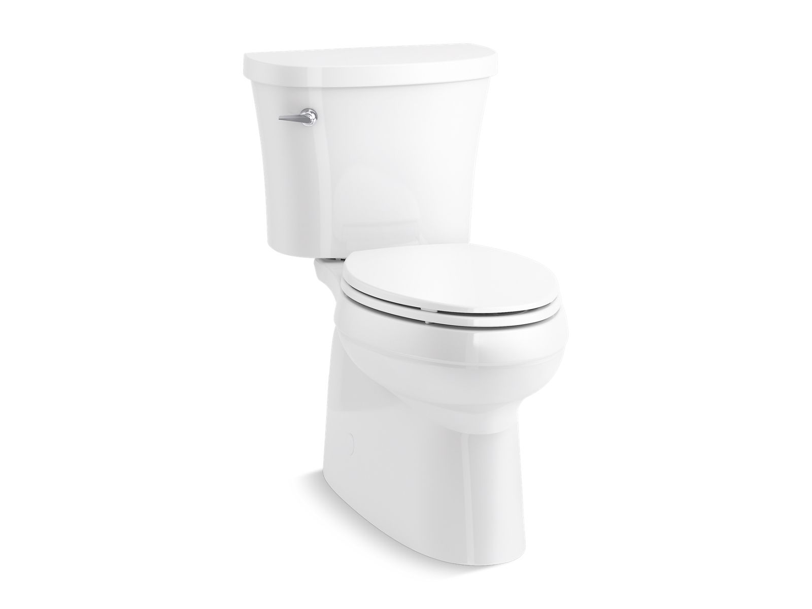 K-31674-0, Gleam™ The Complete Solution® two-piece elongated toilet with  skirted trapway, 1.28 gpf