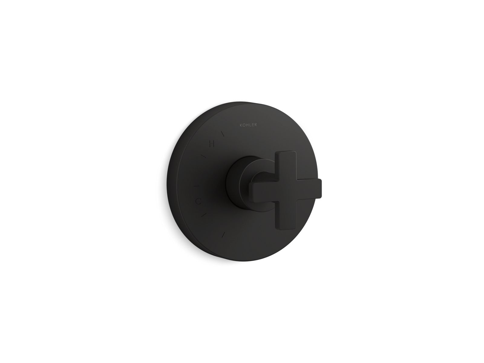 Composed Rite-Temp valve trim with cross handle