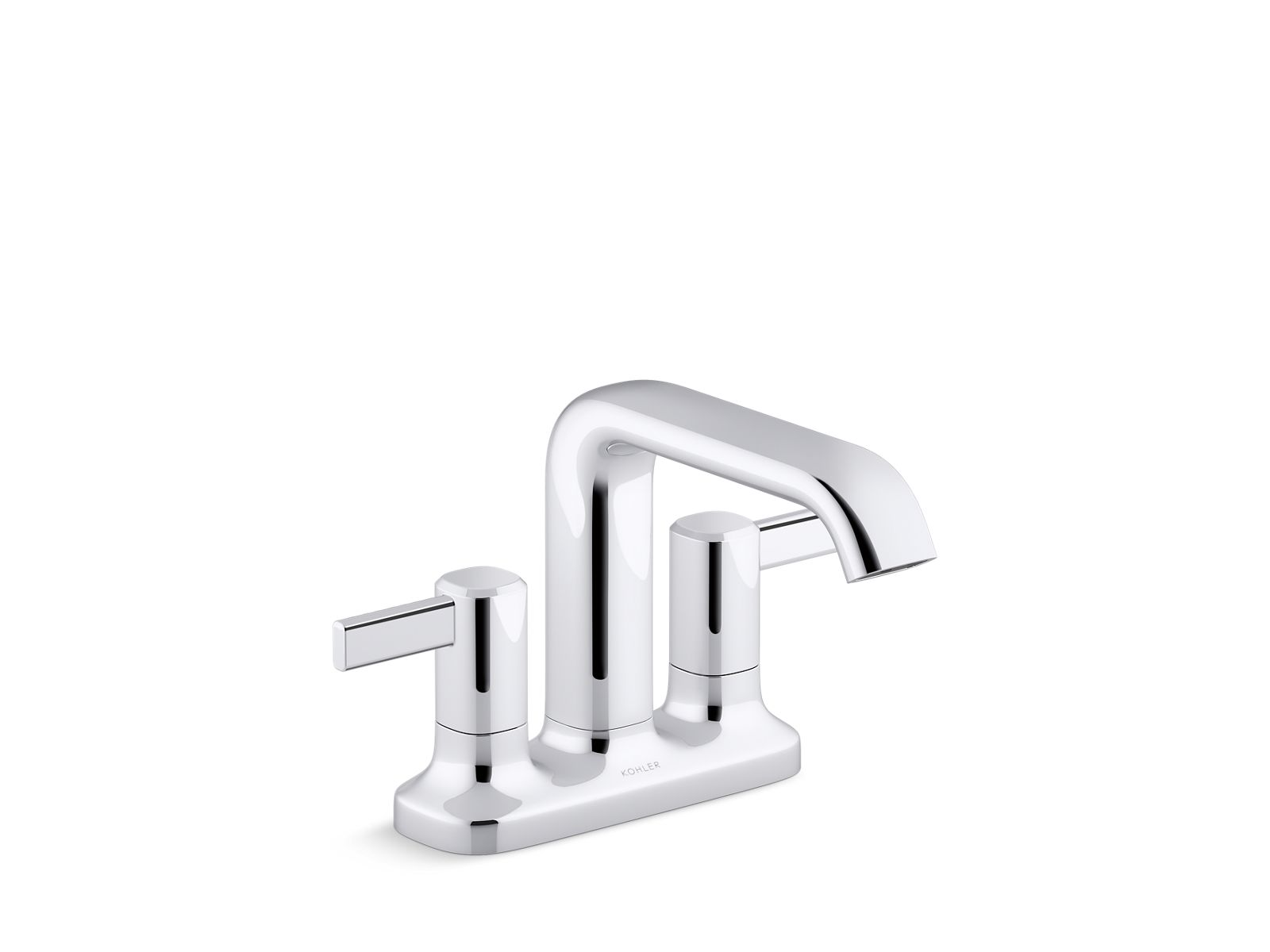 Kohler Co., Faucet, The Ashan™ centerset bathroom sink faucet exudes a casual warmth with a soft square profile and