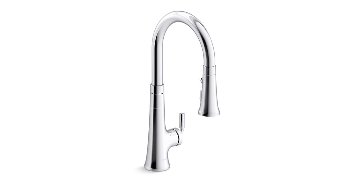 Tone Touchless Pull Down Single Handle Kitchen Sink Faucet K 23766 Kohler - How To Tighten A Kohler Bathroom Faucet Base