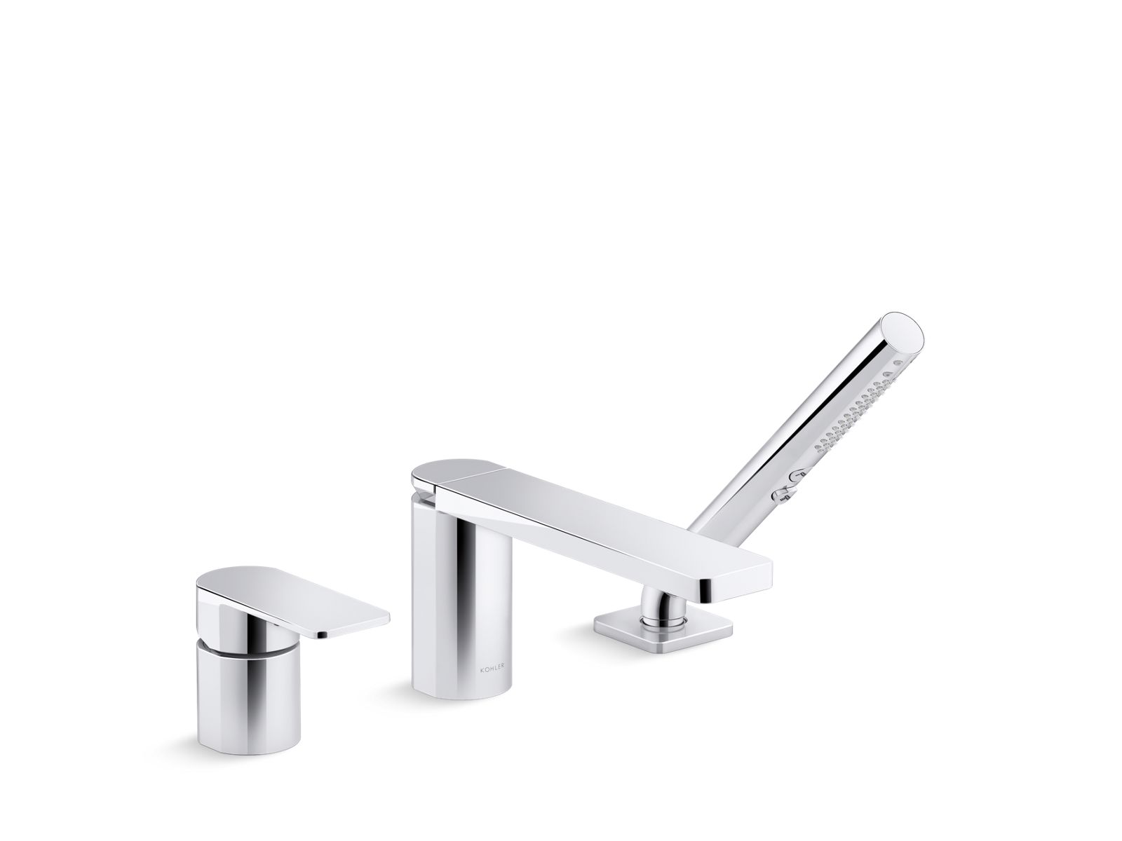 Parallel Single-Handle Deck-Mount Bath Faucet With Handshower | K