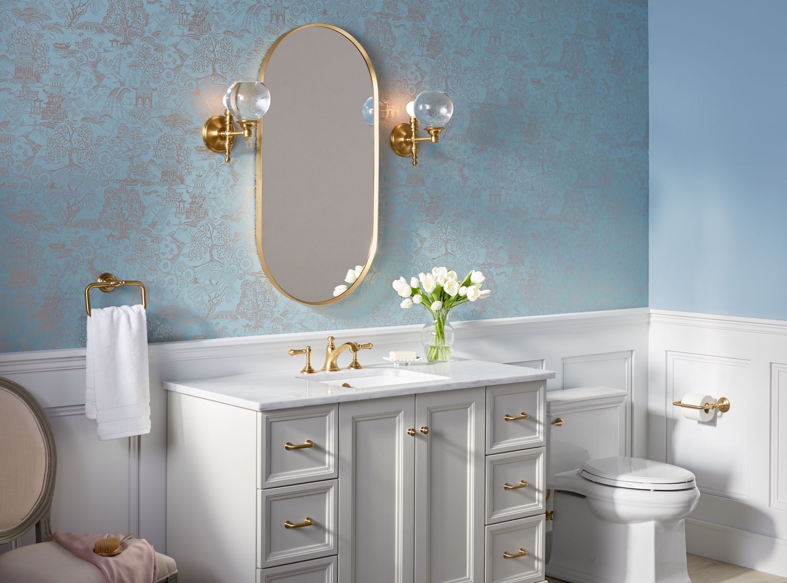 KOHLER | K-16232-4 | Margaux Widespread Sink Faucet with Lever Handles