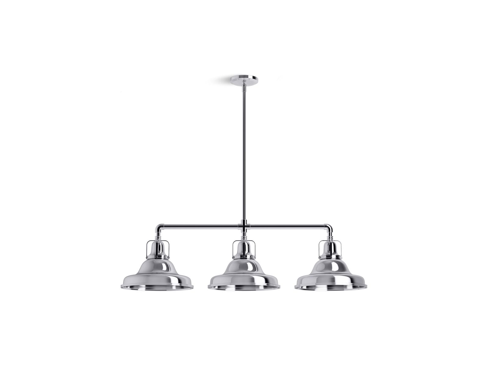 WILON Semi Flush Mount Ceiling Light 3-Light Brushed Nickel