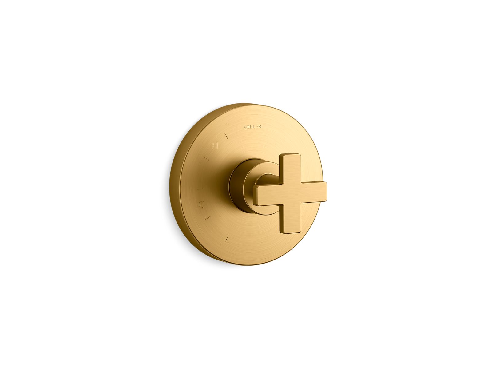 Composed Rite-Temp valve trim with cross handle