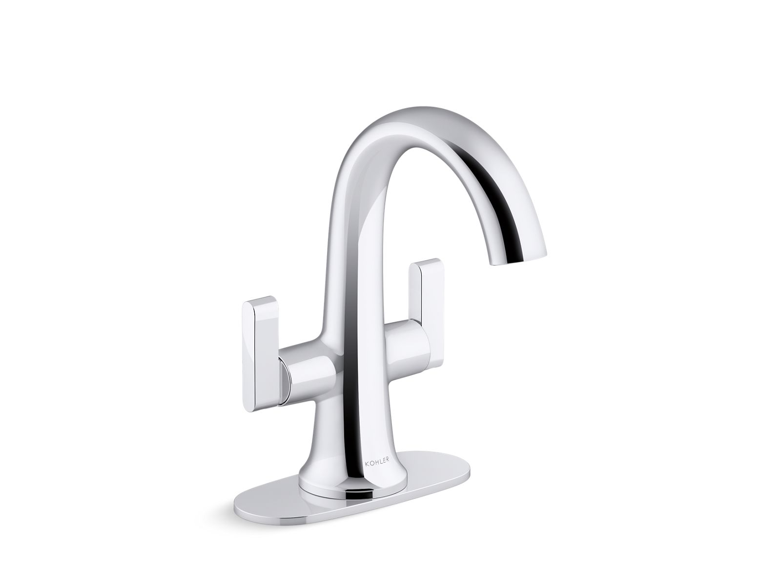 Kohler Co., Faucet, With a modern profile and smooth edges, the Setra bathroom sink faucet has a sleek aesthetic that blends