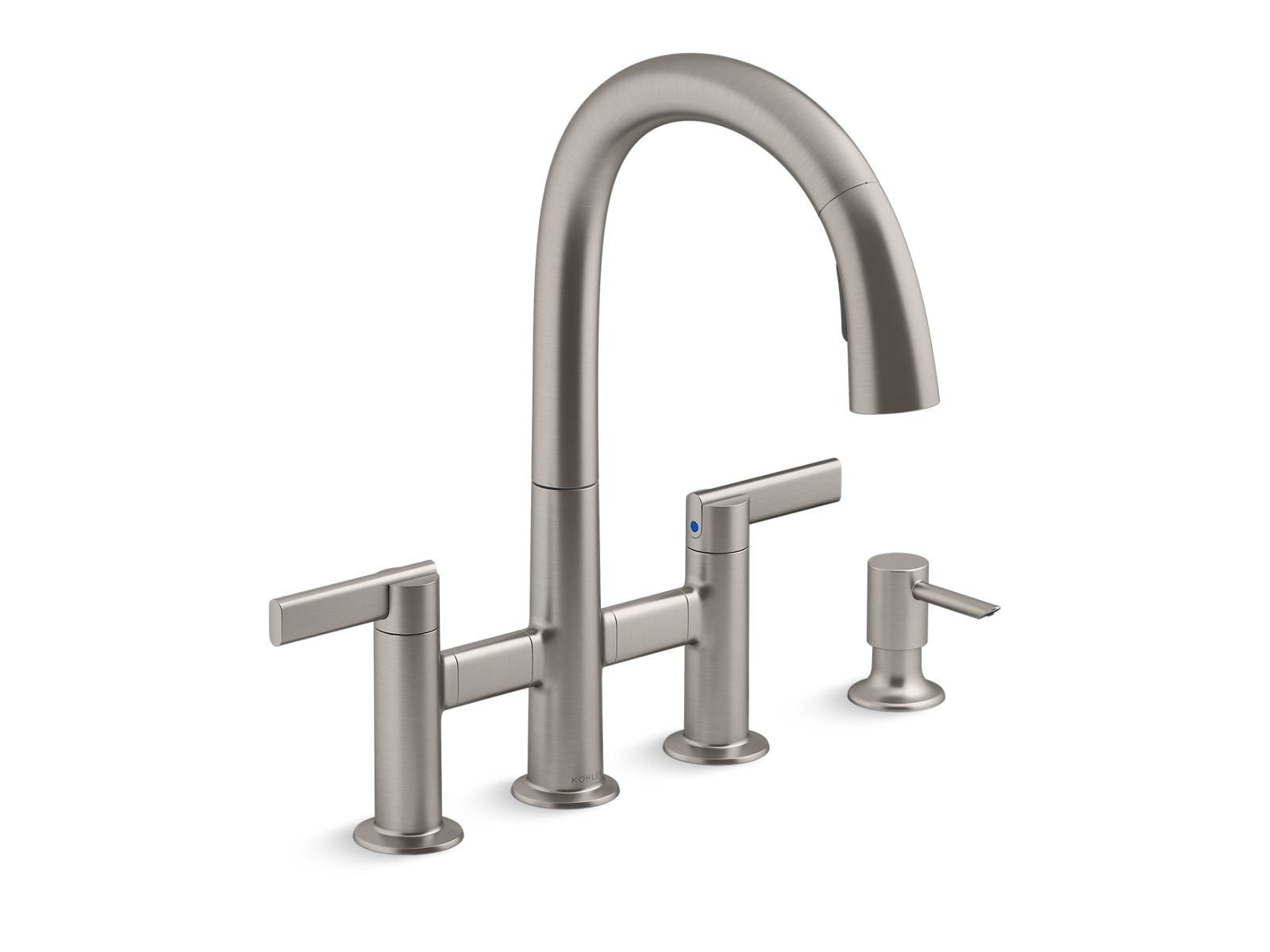 Otira Pull-Down Bridge Kitchen Faucet | K-R29465-SD | KOHLER