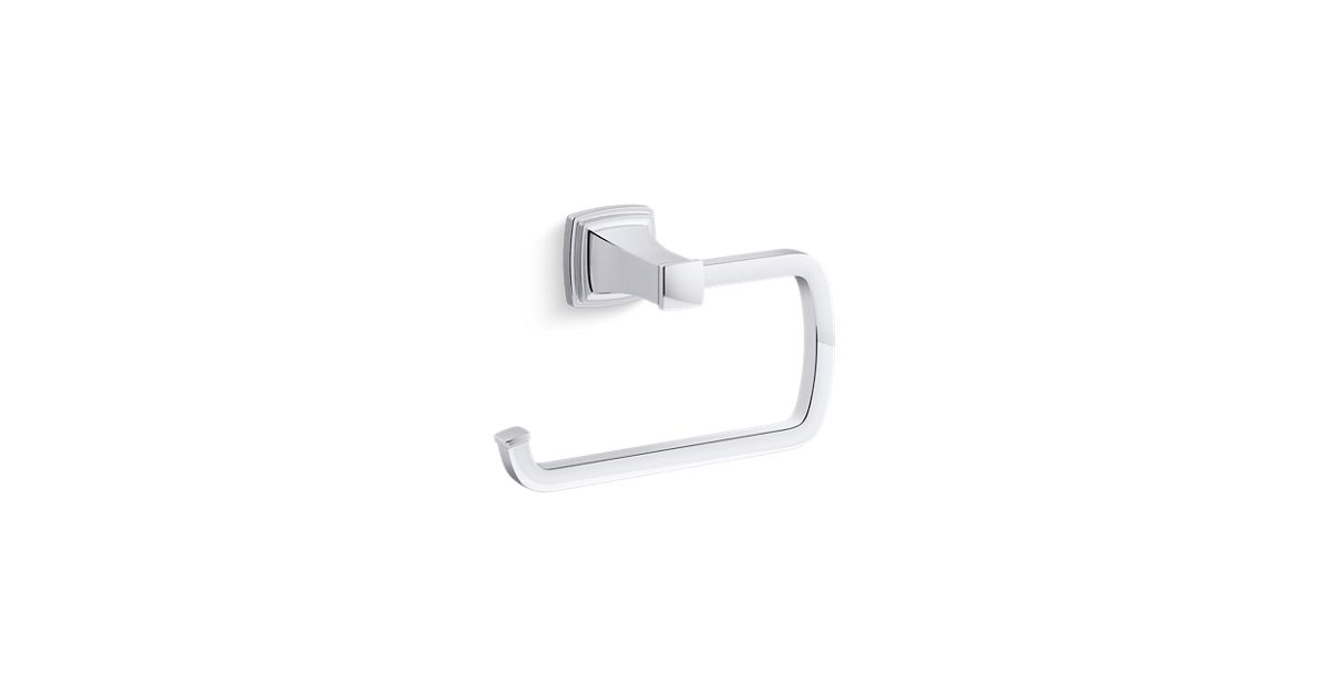 KOHLER K-13112-SN Pinstripe Bathroom Towel Ring Vibrant Polished Nickel 
