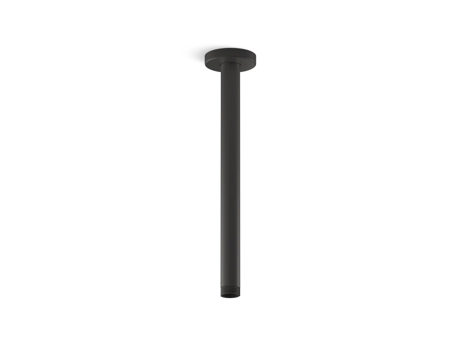 Statement 12" ceiling-mount single-function rainhead arm and flange
