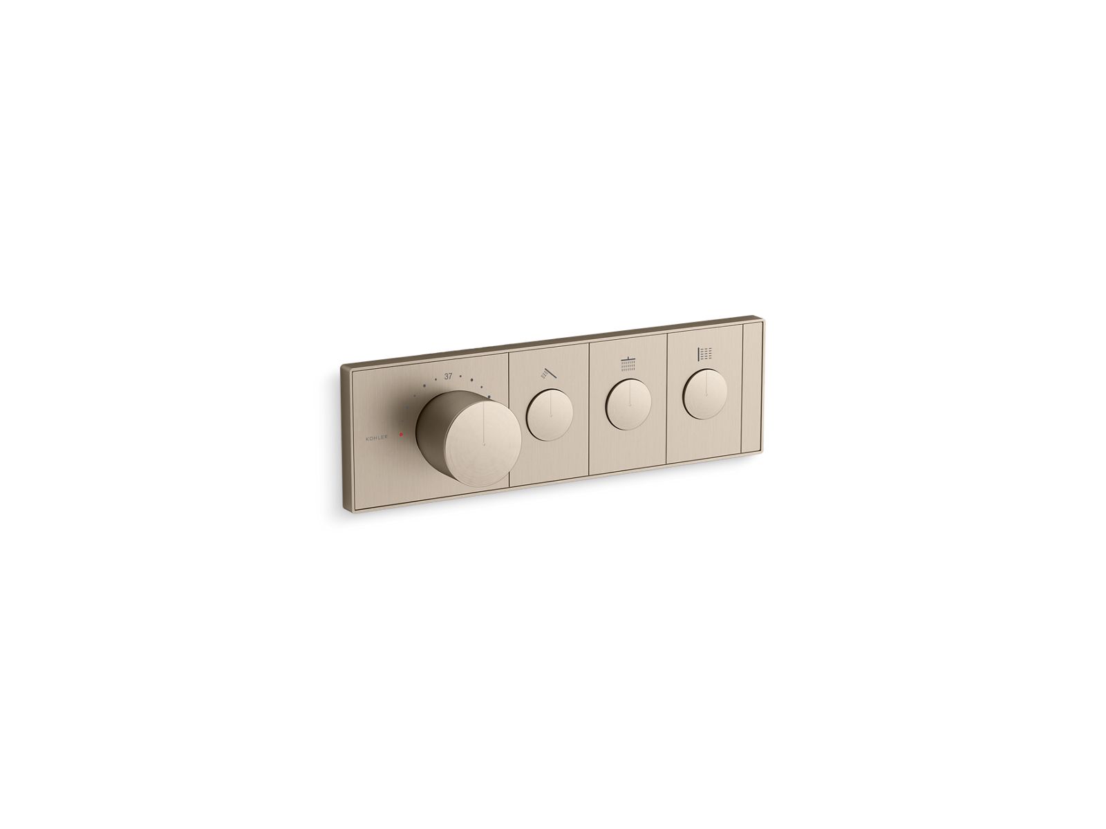 Anthem™ Three-outlet recessed mechanical thermostatic valve control