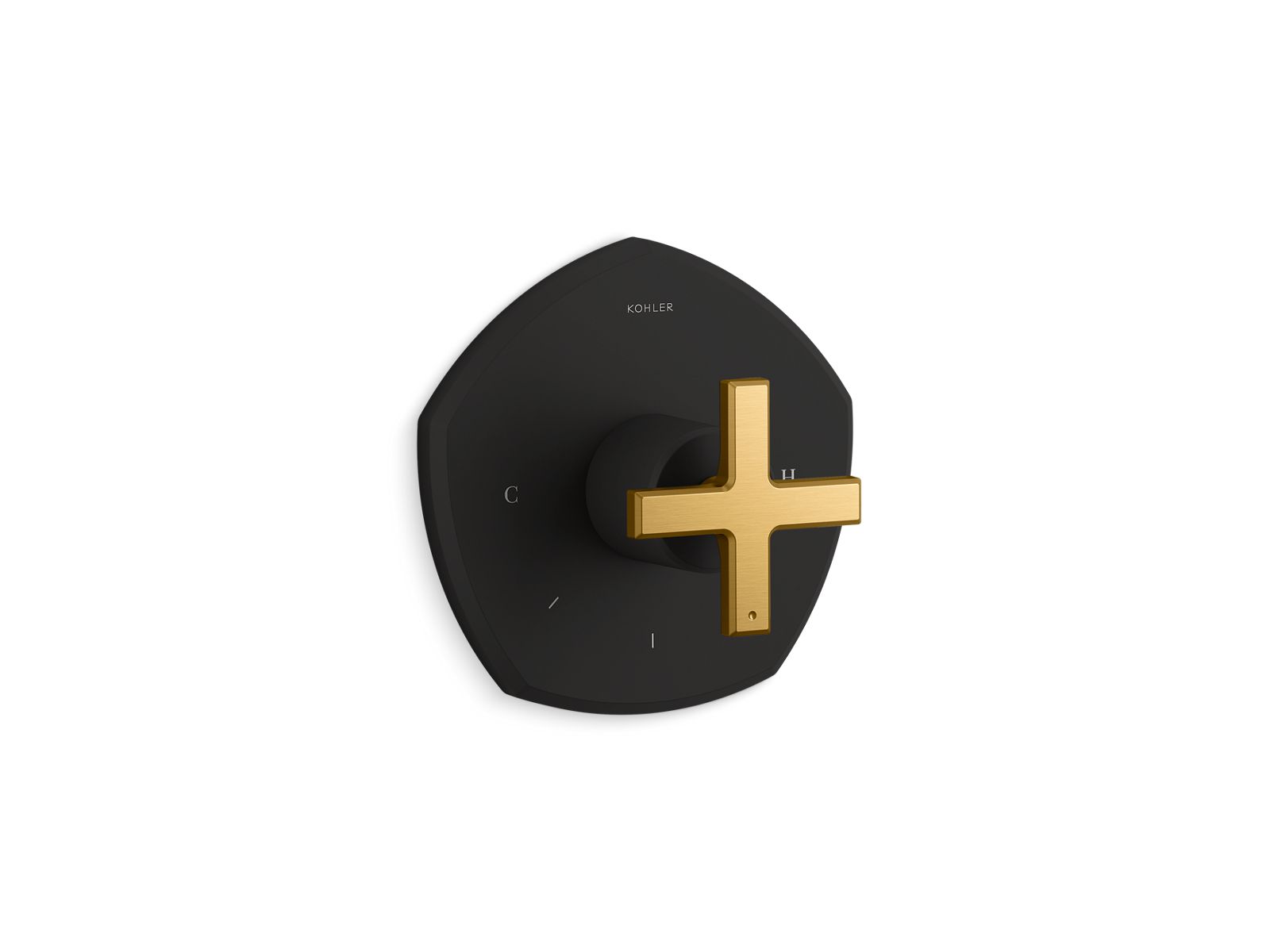 Occasion MasterShower temperature control valve trim with cross handle