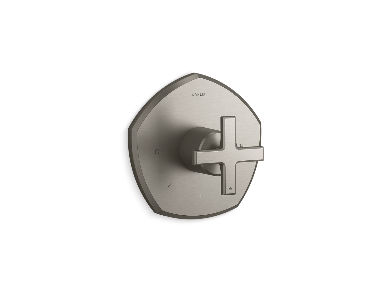 Occasion MasterShower temperature control valve trim with cross handle