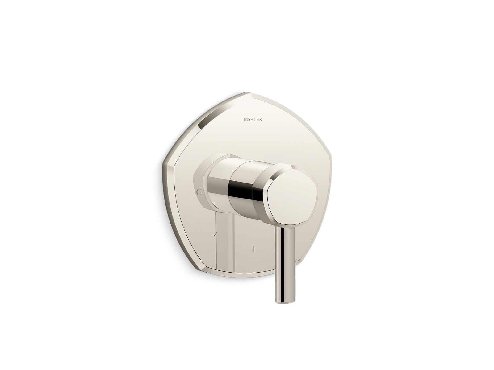 Occasion MasterShower temperature control valve trim with lever handle
