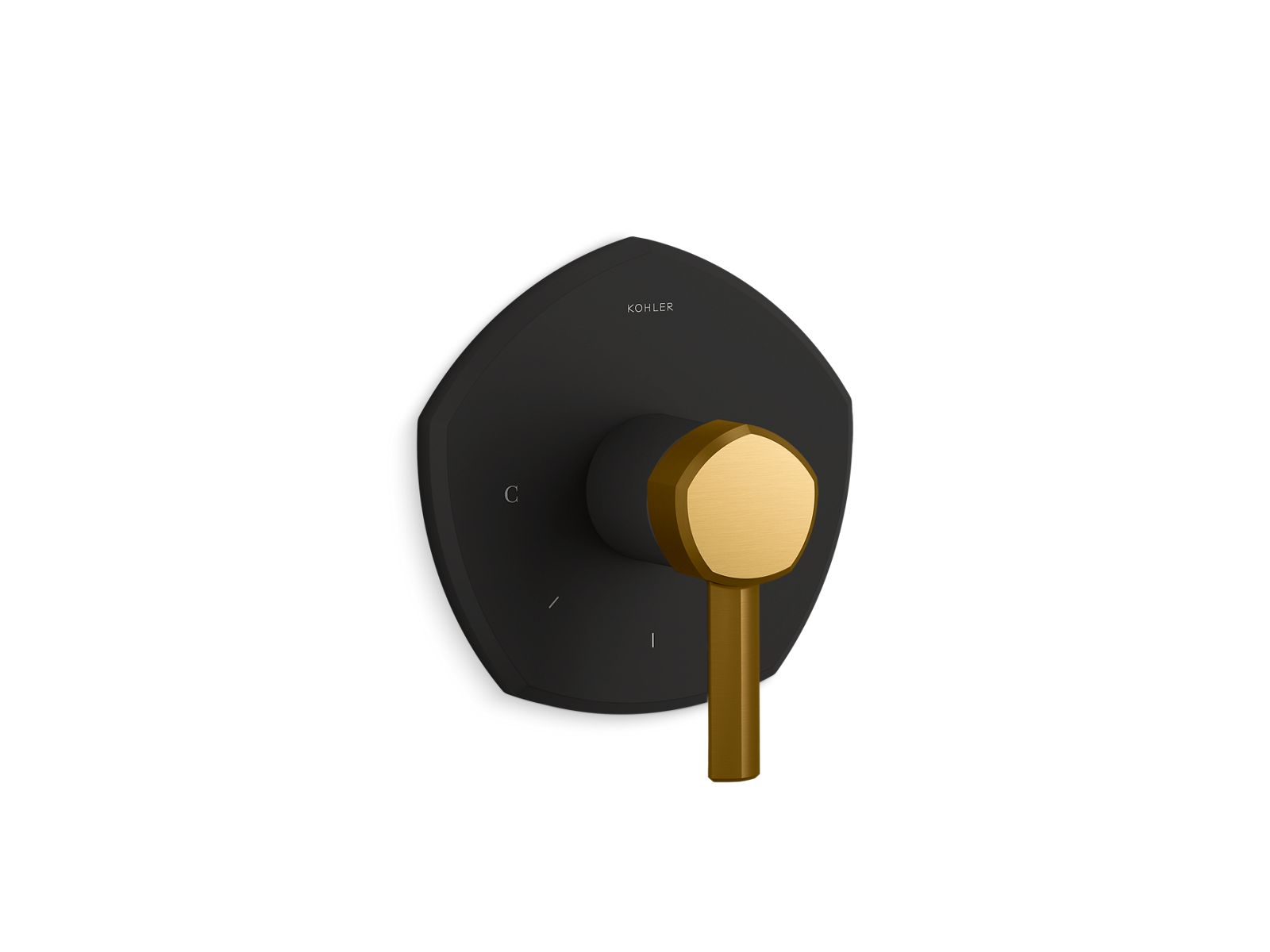 Occasion MasterShower temperature control valve trim with lever handle