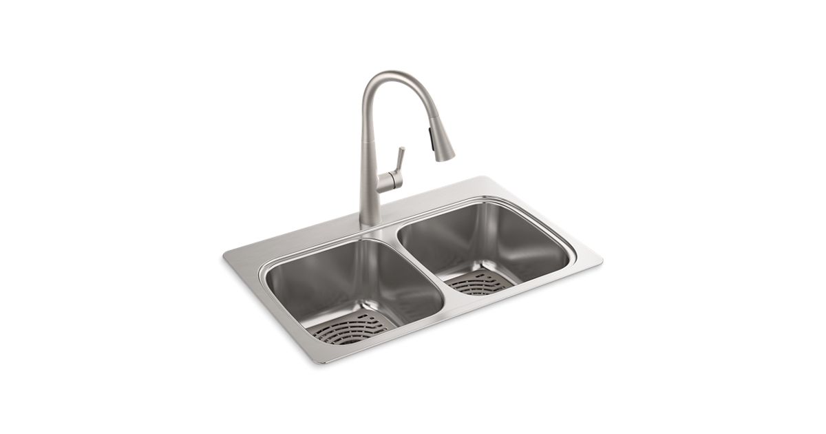 Verse TopMount Kitchen Sink Kit KRH52671PC KOHLER KOHLER