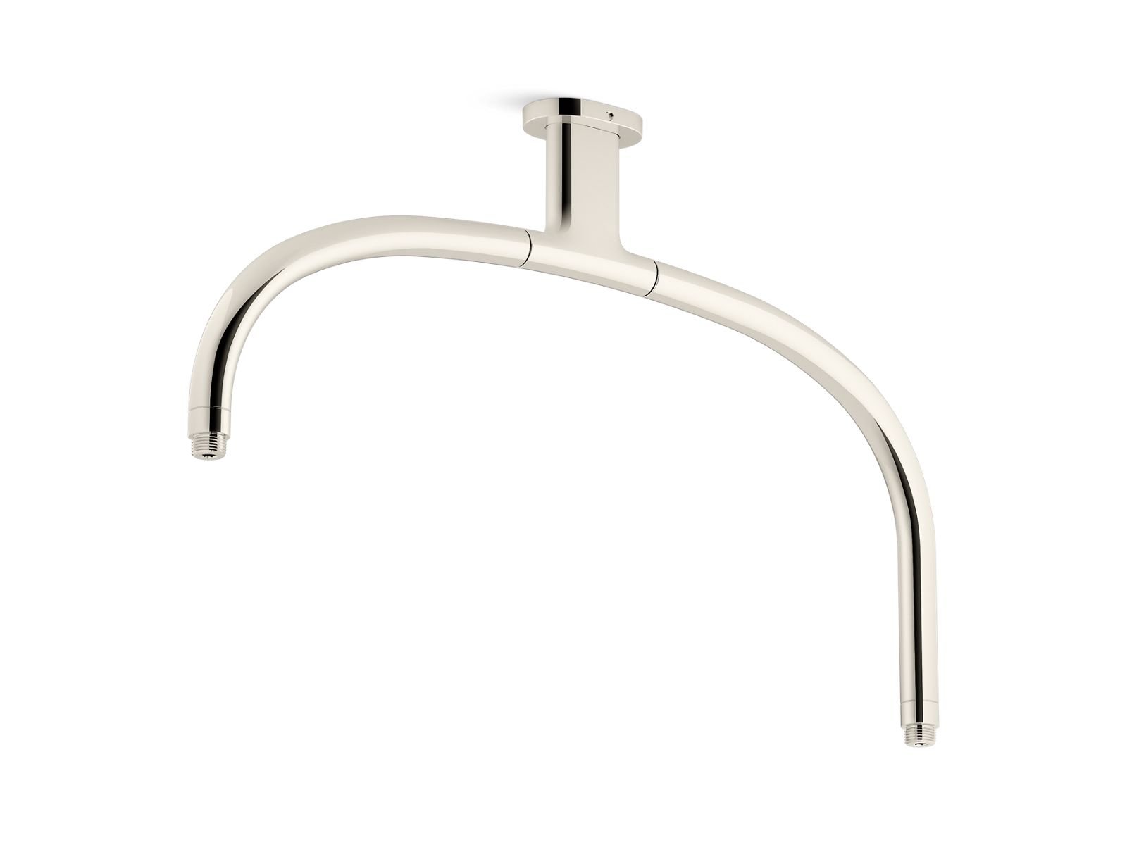 Statement Ceiling-mount single-function dual rainhead arm