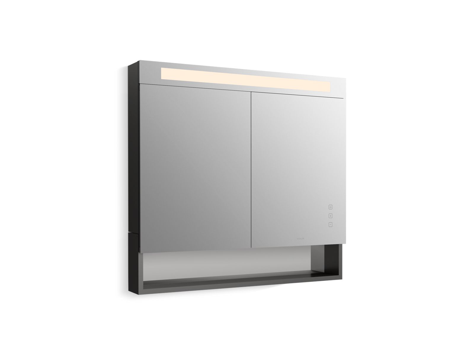 Urbanity™ 900 mm x 667 mm two-door lighted mirrored cabinet