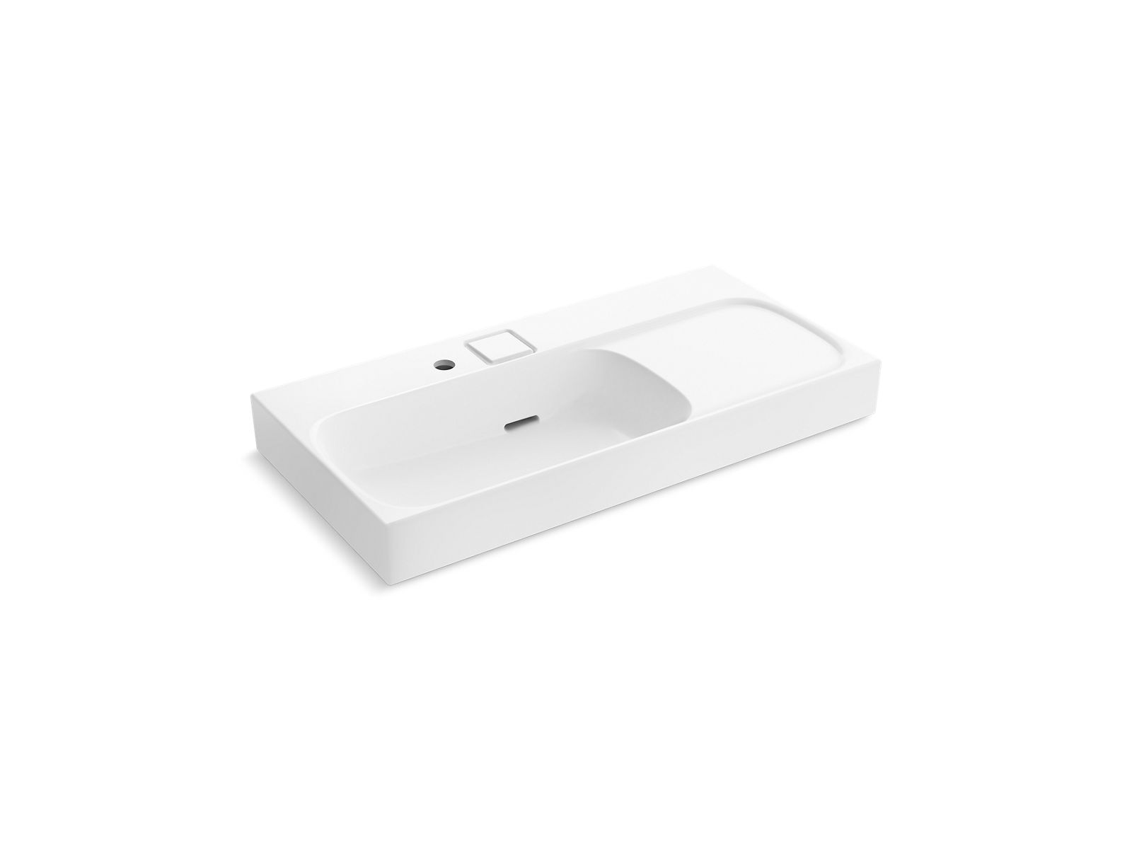 Maxi Space™ Vitreous china vanity top with integrated rectangular