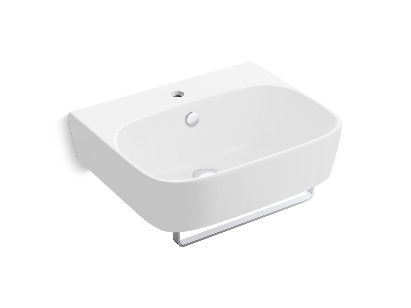 K77769K10 ModernLife™ Wall hung lav w/towel bar Studio KOHLER®