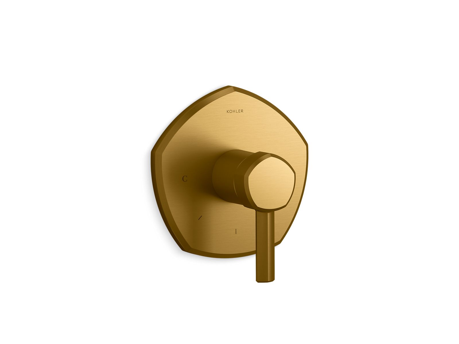 Occasion MasterShower temperature control valve trim with lever handle