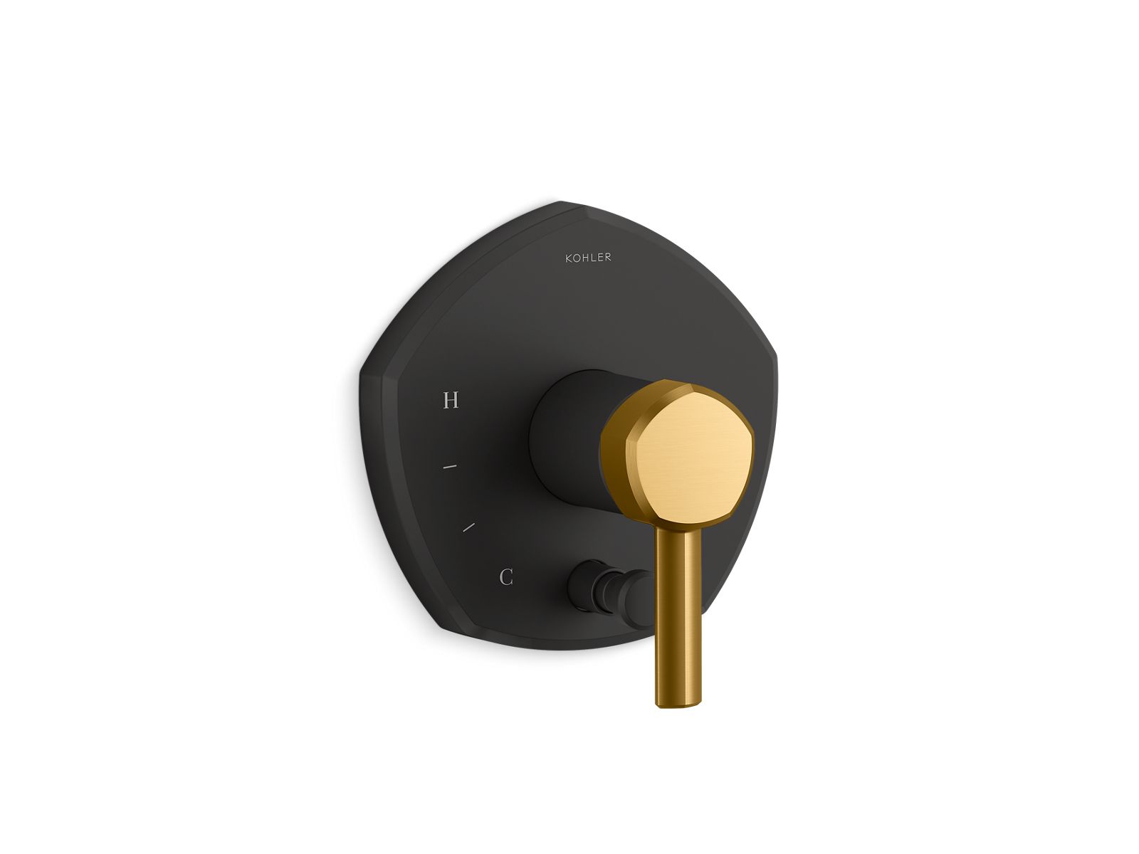 Occasion Rite-Temp valve trim with push-button diverter and lever handle