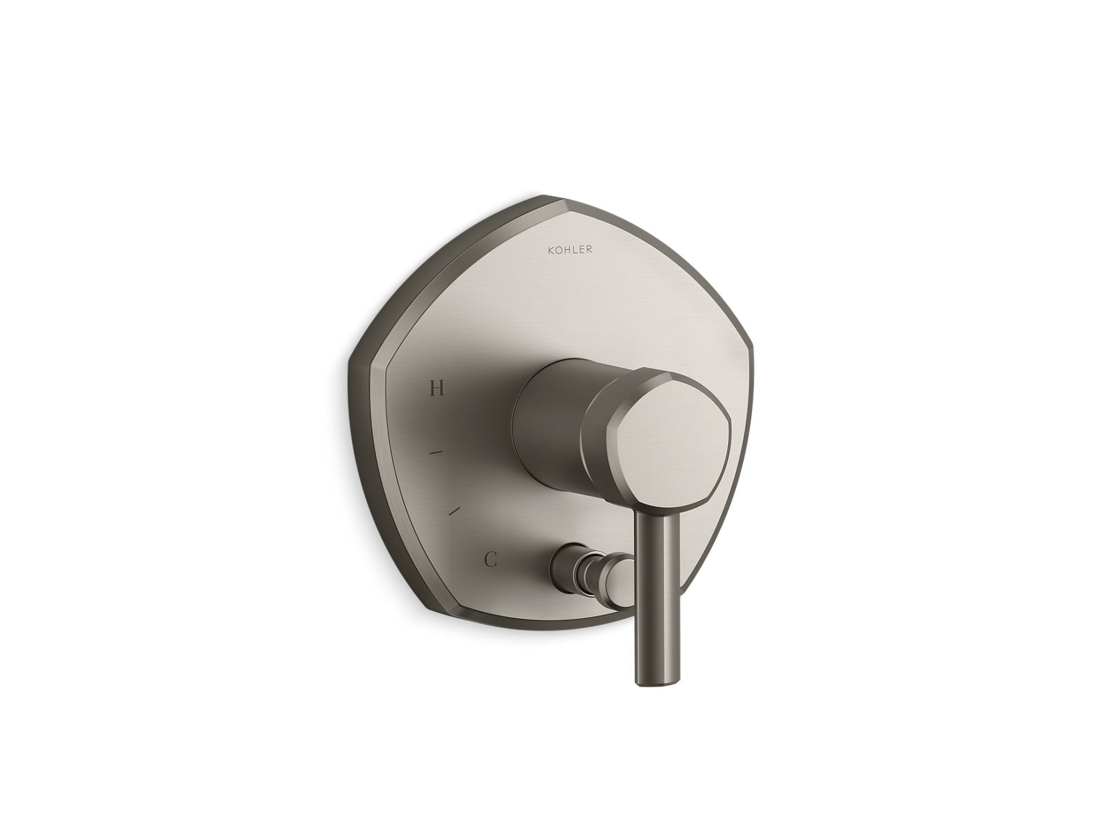 Occasion Rite-Temp valve trim with push-button diverter and lever handle
