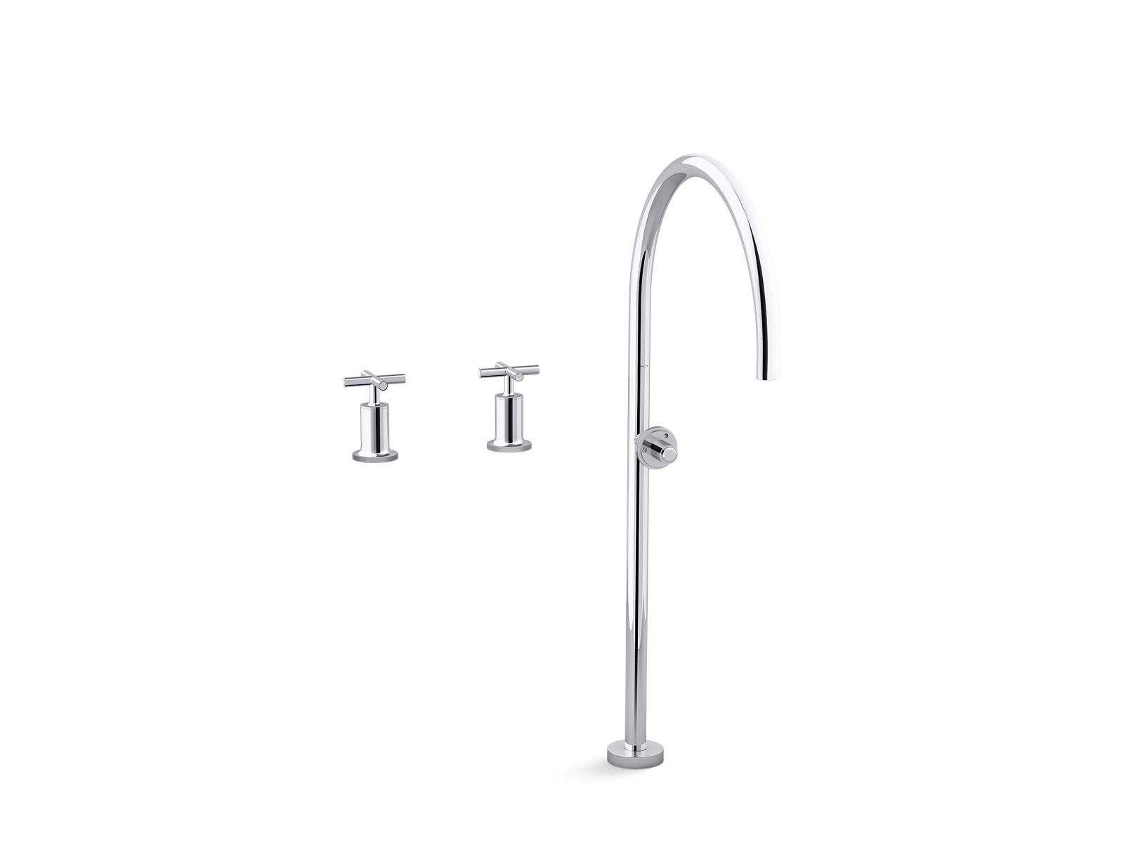 Laminar™ Floor-Mount Bath Filler With Bath-Mount Connection-Cross ...